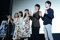 「めがみさま」完成披露試写会の様子。