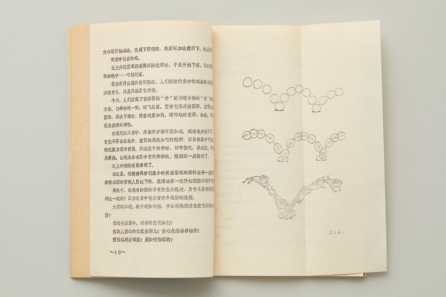 持永只仁による北京電影学院「動画講義」テキスト（1985年）。