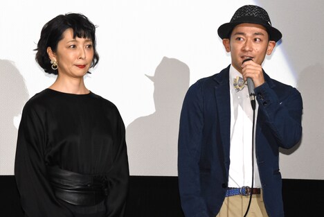 「いぬむこいり」初日舞台挨拶の様子。