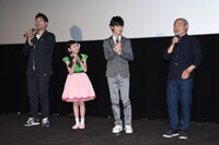 「夜明け告げるルーのうた」公開記念舞台挨拶の様子。