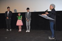 「夜明け告げるルーのうた」公開記念舞台挨拶の様子。