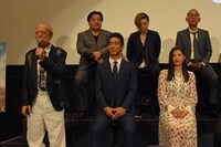 「たたら侍」初日舞台挨拶の様子。