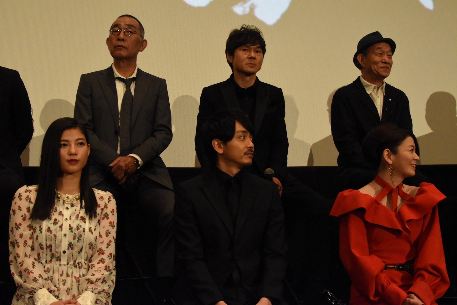 「たたら侍」初日舞台挨拶の様子。