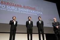 第70回カンヌ国際映画祭ある視点部門「散歩する侵略者」公式上映時の舞台挨拶の様子。 (c)Kazuko Wakayama