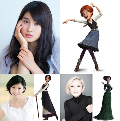 上段左から土屋太鳳、フェリシー。下段左から黒木瞳、オデット、夏木マリ、ル・オー夫人。