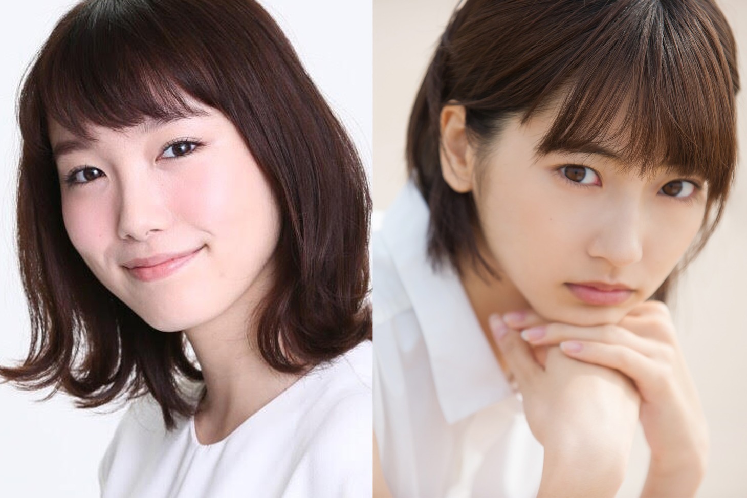 飯豊まりえ（左）、武田玲奈（右）。