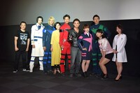 「スペース・スクワッド ギャバン VS デカレンジャー」「ガールズ・イン・トラブル スペース・スクワッド EPISODE ZERO」完成披露イベントの様子。