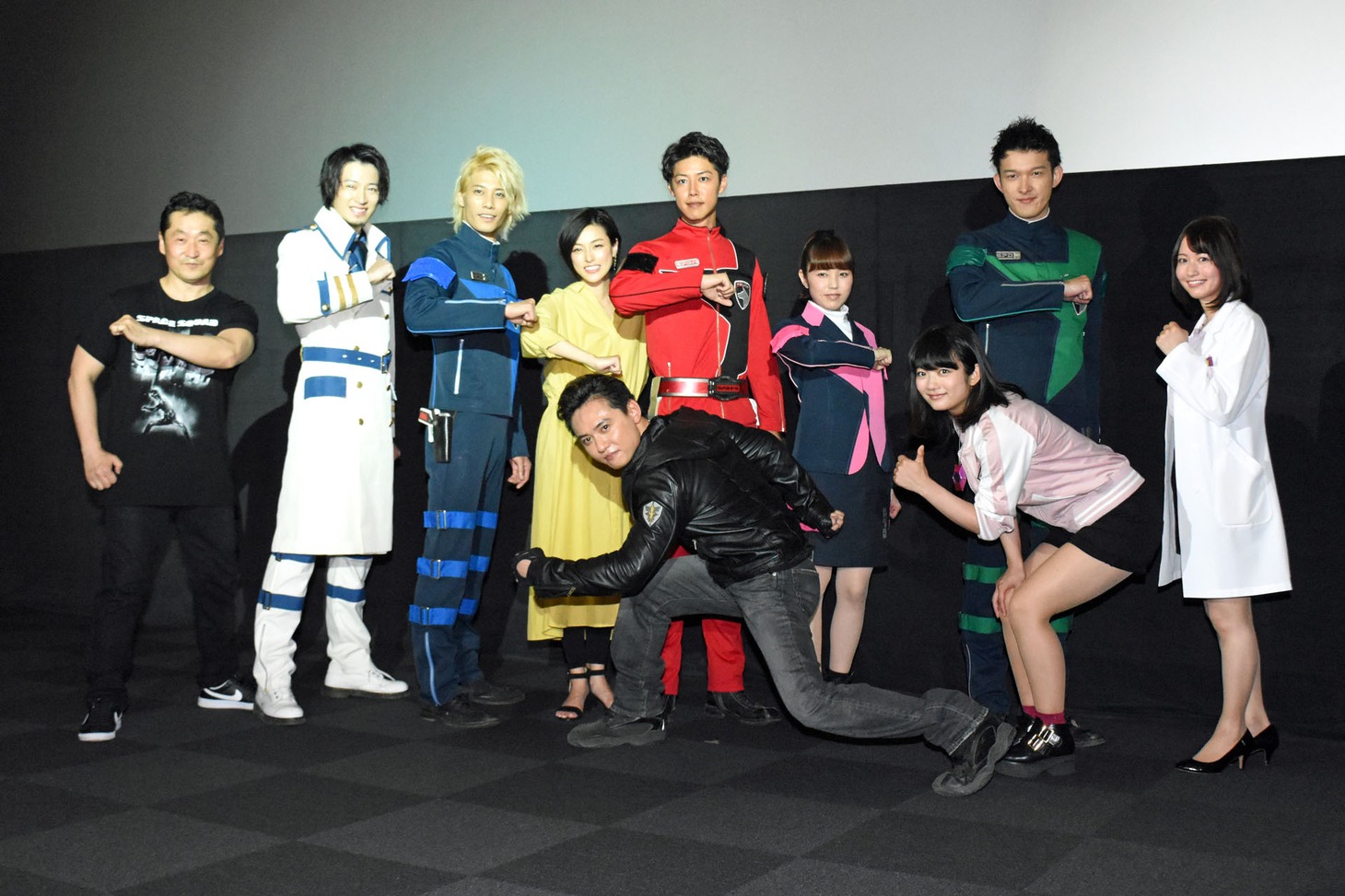 「スペース・スクワッド ギャバン VS デカレンジャー」「ガールズ・イン・トラブル スペース・スクワッド EPISODE ZERO」完成披露イベントの様子。