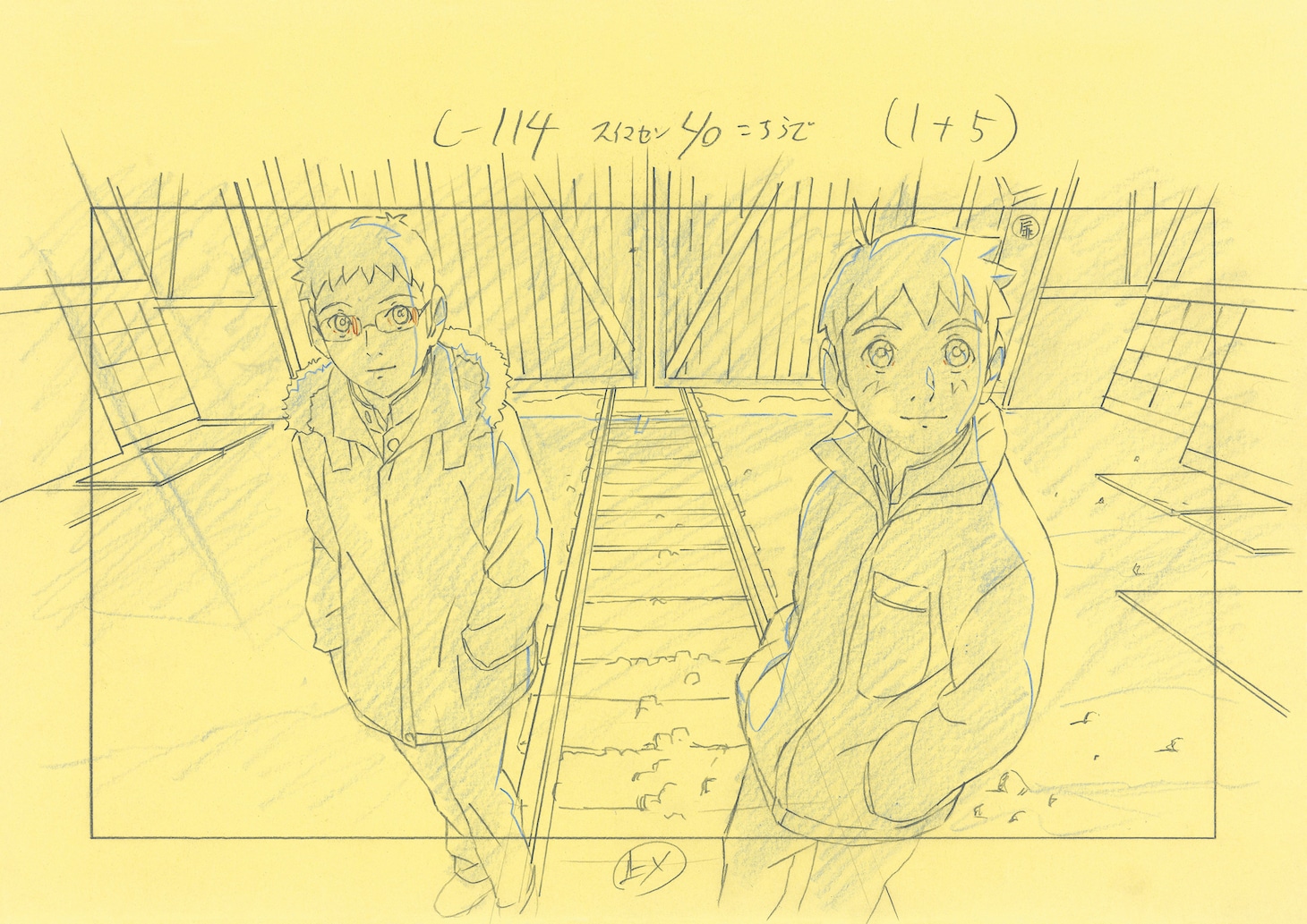 「雲のむこう、約束の場所」田澤潮によるレイアウト修正。(c)Makoto Shinkai / CoMix Wave Films