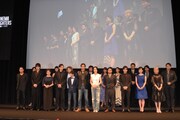 「CINEMA FIGHTERS」舞台挨拶付きプレミア上映の様子。