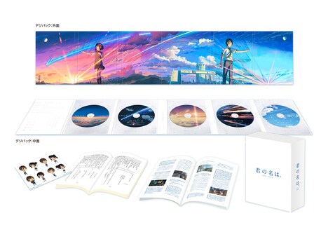 「君の名は。」Blu-rayコレクターズ・エディションの展開図。