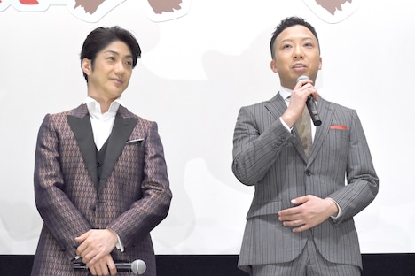 映画「花戦さ」初日舞台挨拶の様子。
