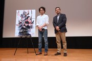 「忍びの国」トークショー付き試写会にて、左から和田竜、中村義洋。