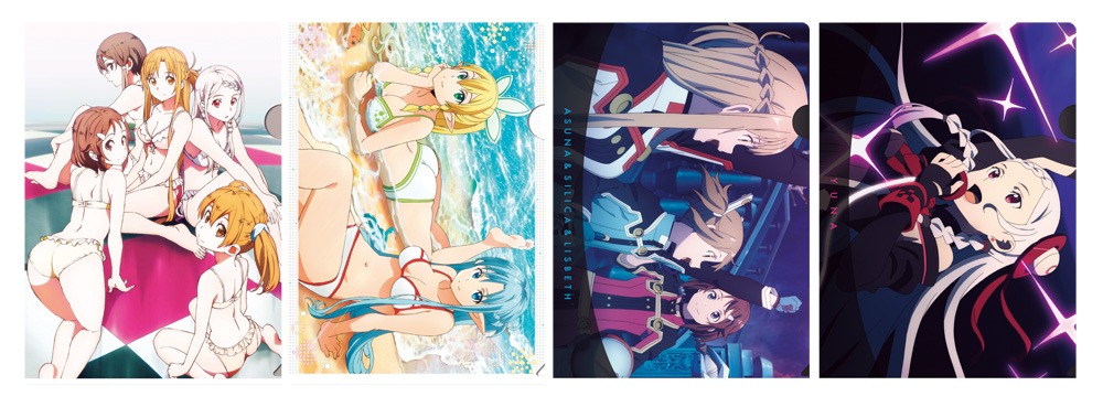 F賞のクリアファイルセット（4枚1セット、全5種）。