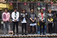 「HiGH&LOW THE LAND」プレス発表会の様子。