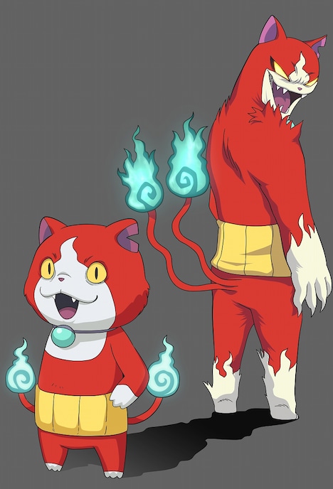 ライトサイドのジバニャン(左)とシャドウサイドのジバニャン(右)。