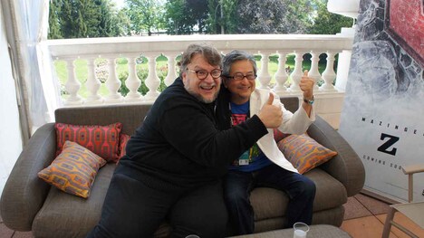 ギレルモ・デル・トロ（左）と永井豪（右）。