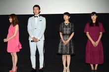左から菊地美香、伊藤陽佑、森田涼花、川本まゆ。