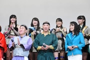 映画「JKニンジャガールズ」完成披露舞台挨拶の様子。