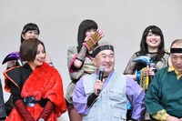「JKニンジャガールズ」完成披露舞台挨拶の様子。