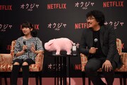 「オクジャ/okja」記者会見の様子。