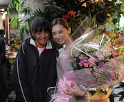 「君の膵臓をたべたい」メイキングカット。左から大友花恋、北川景子。