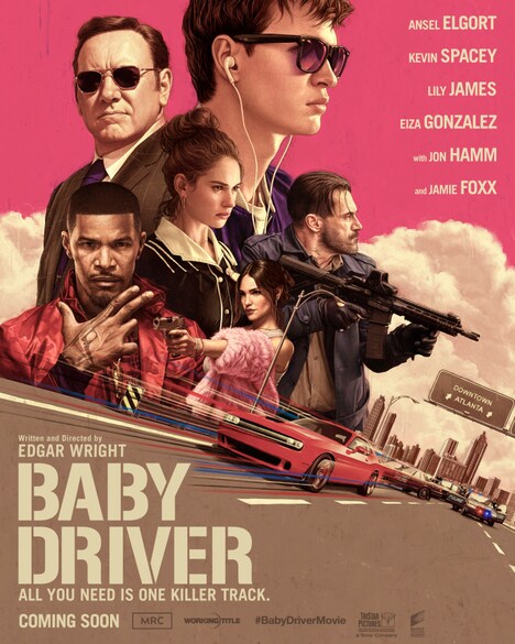 「ベイビー・ドライバー」アメリカ版ポスター