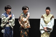 左から吉沢亮、柳楽優弥、中村勘九郎。