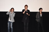 「劇場版 Free!-Timeless Medley- 約束」初日舞台挨拶の様子。