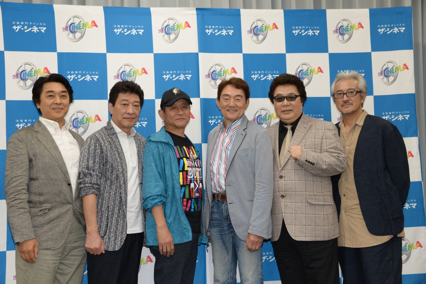 左から江原正士、磯部勉、安原義人、ささきいさお、玄田哲章、山路和弘。