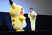 「劇場版ポケットモンスター キミにきめた！」完成披露舞台挨拶の様子。