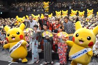 本日7月2日に行われた「劇場版ポケットモンスター キミにきめた！」完成披露舞台挨拶の様子。