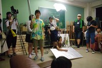 ジュニア映画制作ワークショップ 2016の様子。