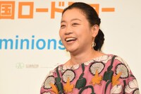 「怪盗グルーのミニオン大脱走」日本語吹替版の完成報告イベントに登壇した、いとうあさこ。