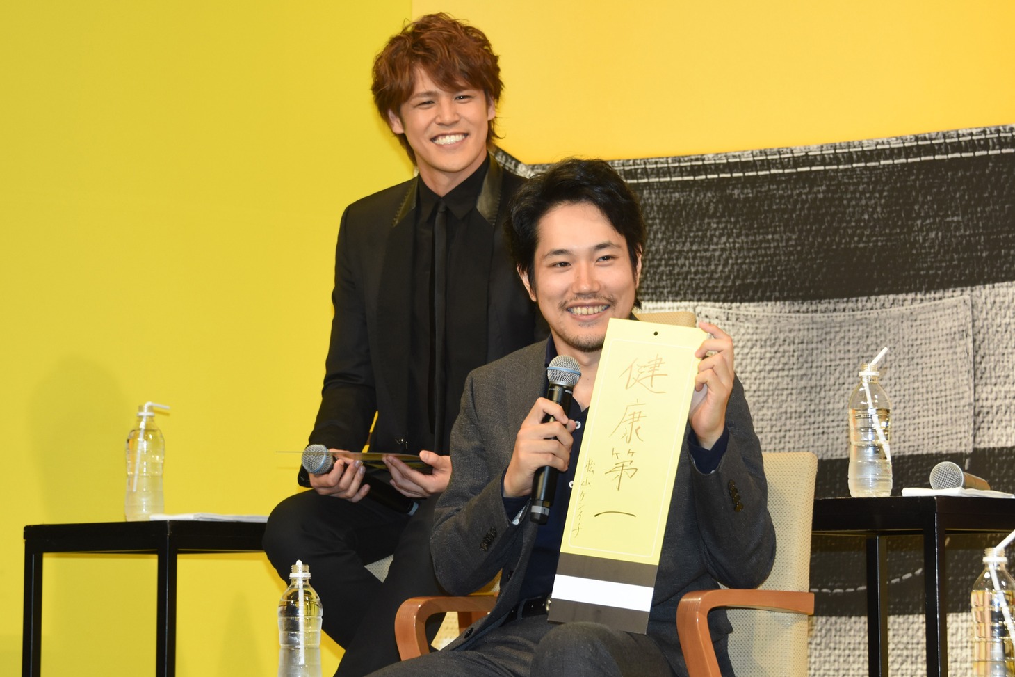 「怪盗グルーのミニオン大脱走」日本語吹替版完成報告イベントの様子。