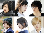「覆面系ノイズ」キャラクター写真。左上から時計回りに、志尊淳演じるユズ、中条あやみ演じるニノ、小関裕太演じるモモ、杉野遥亮演じるハルヨシ、真野恵里菜演じる深桜、磯村勇斗演じるクロ。