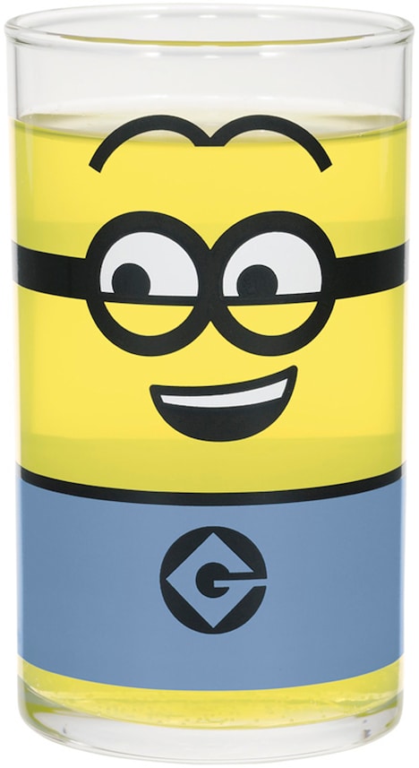 D賞のミニオンわくわくグラス使用イメージ。