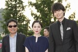 第21回富川国際ファンタスティック映画祭に参加したクァク・ジェヨン（左）、藤井武美（中央）、古川雄輝（右）。