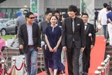 第21回富川国際ファンタスティック映画祭に参加したクァク・ジェヨン（左）、藤井武美（中央）、古川雄輝（右）。