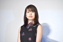 「関ヶ原」舞台挨拶に登壇した有村架純。