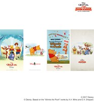 「くまのプーさん／完全保存版」プレゼントキャンペーンの携帯電話待ち受け画像。