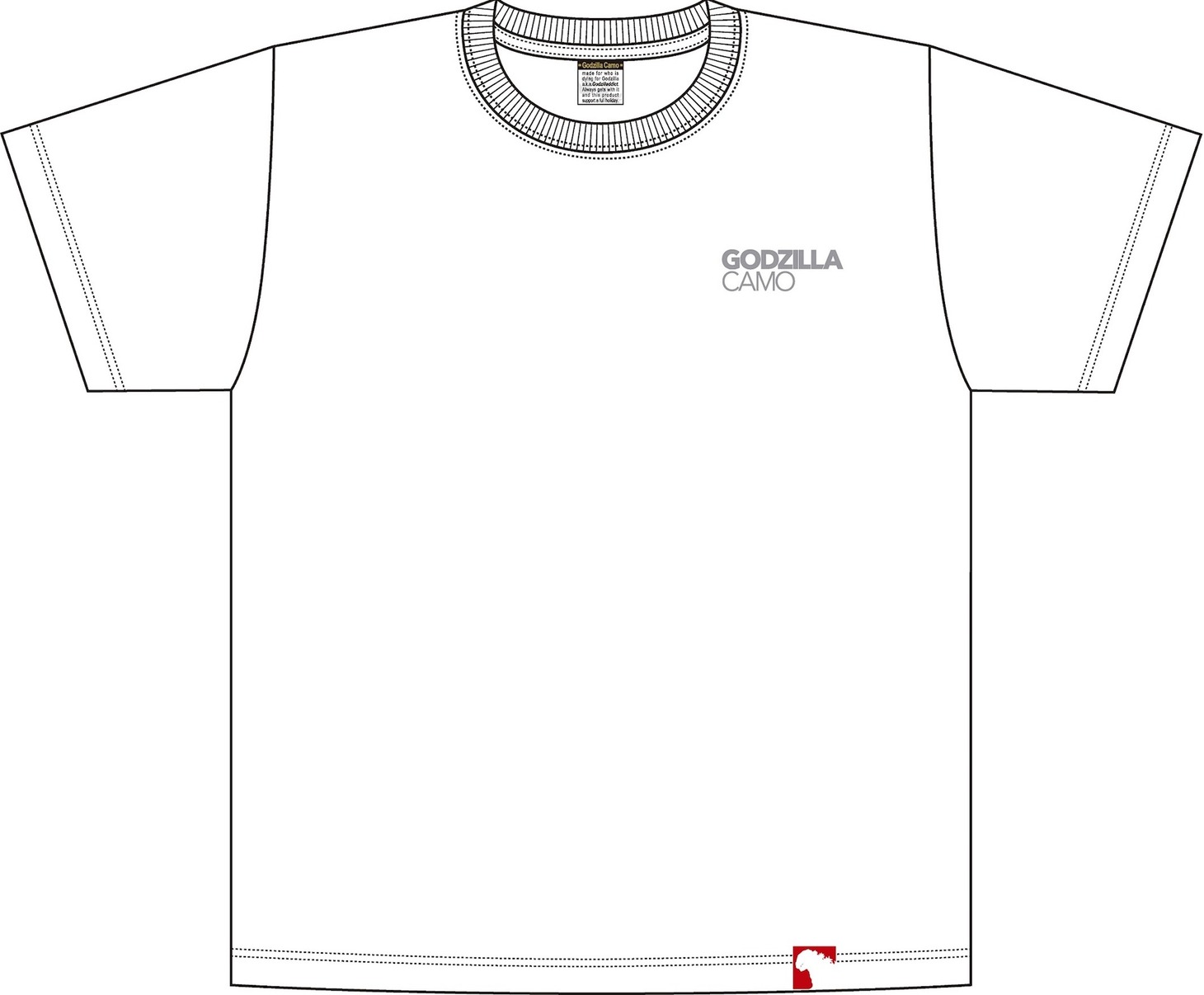 「GODZILLA CAMO」のTシャツ（3480円）。