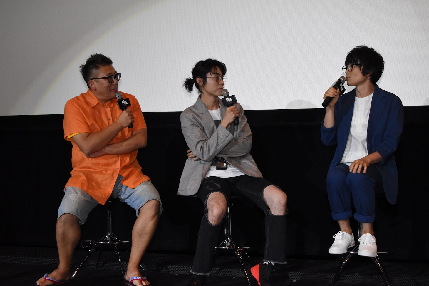 「銀魂」大ヒット御礼舞台挨拶の様子。