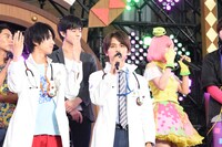 「劇場版 仮面ライダーエグゼイド トゥルー・エンディング」完成披露イベントの様子。