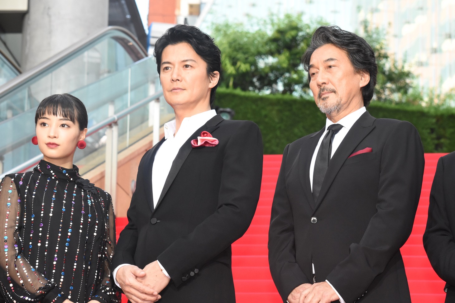「三度目の殺人」レッドカーペットイベントの様子。