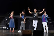 左からM・A・O、中井和哉、大塚明夫、神谷浩史。