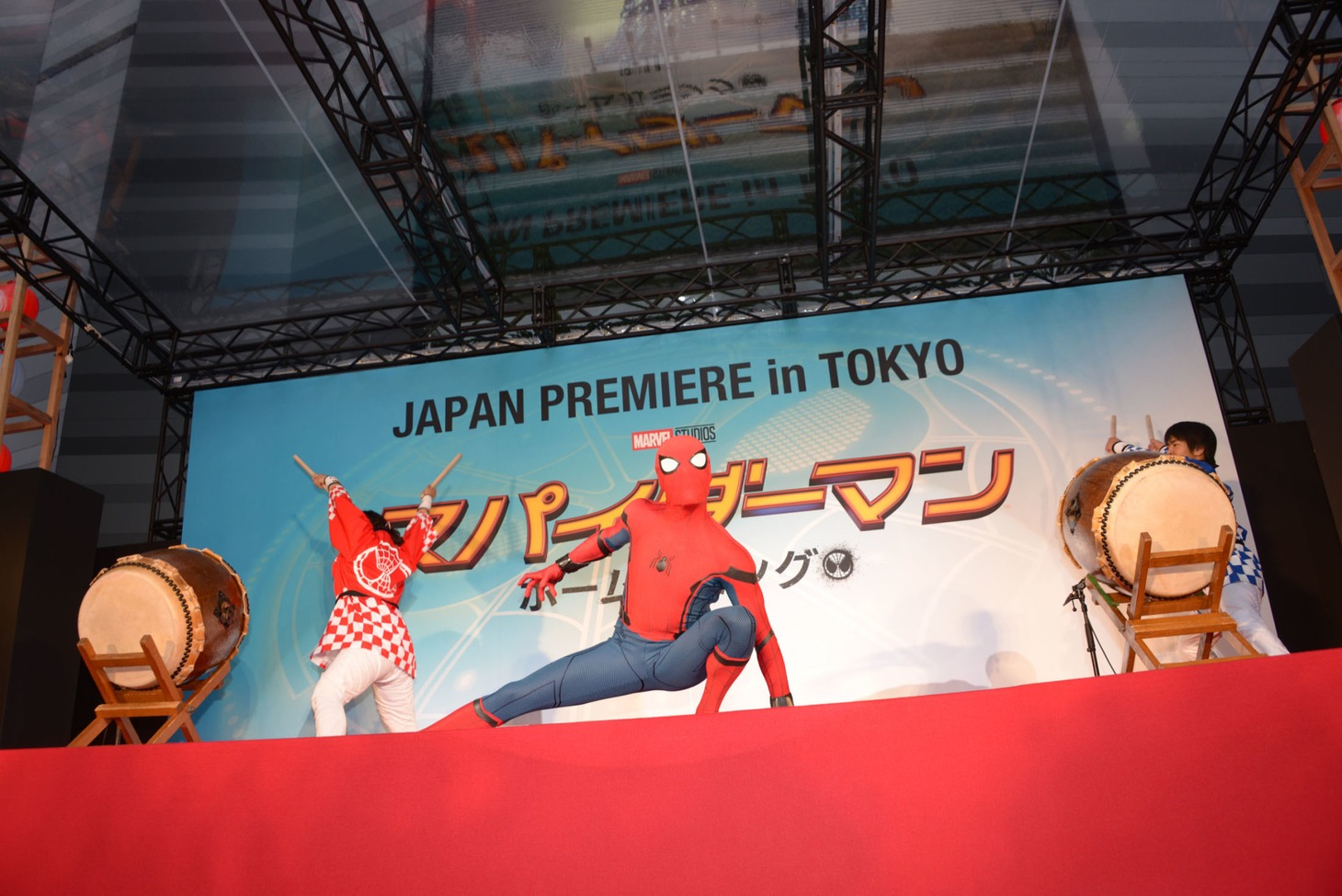 「スパイダーマン：ホームカミング」ジャパンプレミアイベントの様子。