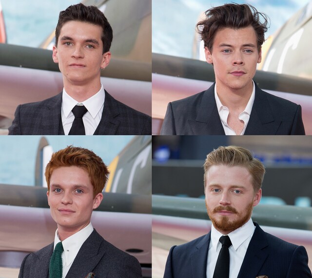 「ダンケルク」のキャスト。左上から時計回りにフィン・ホワイトヘッド、ハリー・スタイルズ、ジャック・ロウデン、トム・グリン＝カーニー。