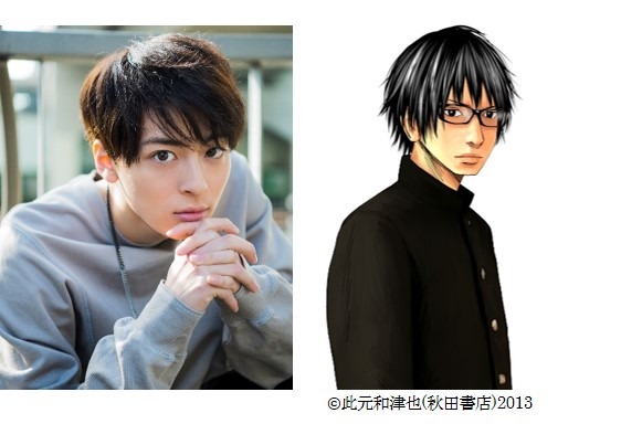 高杉真宙（左）とマンガ「セトウツミ」の内海（右）。
