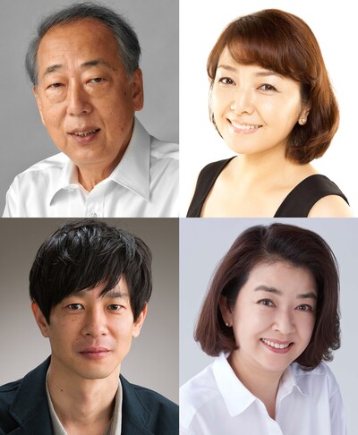 「鈴木家の嘘（仮題）」のキャスト陣。左上から時計回りに岸部一徳、原日出子、岸本加世子、加瀬亮。